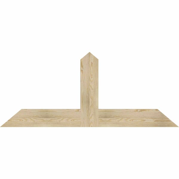 Ekena Millwork Portland Rough Sawn Timber Gable Bracket, Douglas Fir, 60"W x 25"H x 2"D x 6"F, 10/12 Pitch GBW060X25X0206POR00RDF - main